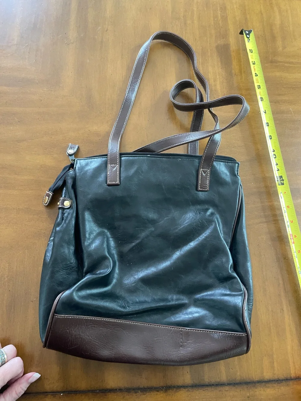 Capezio Leather Shoulder Bag with Gold Hardware